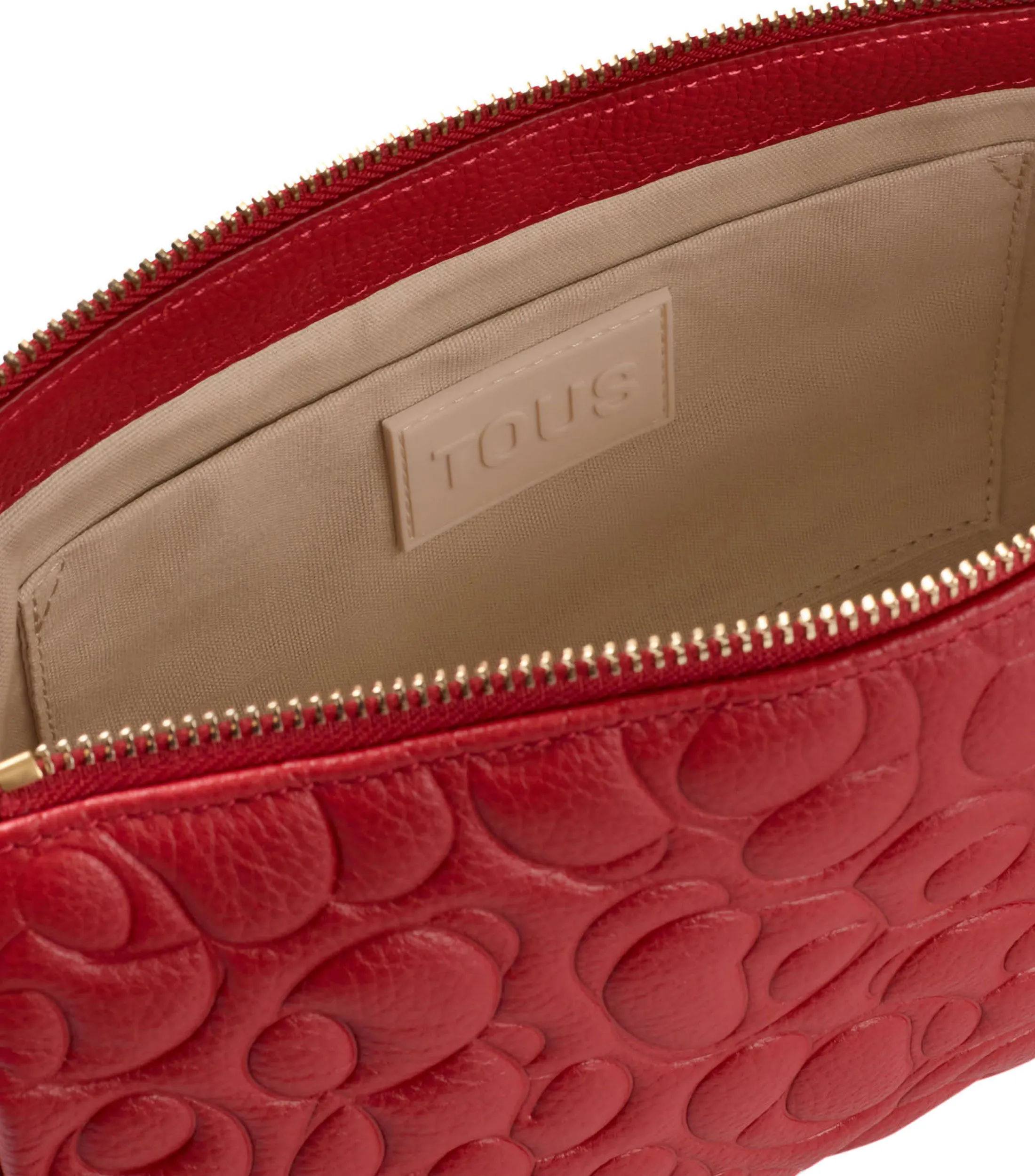 Tous Bolso Crossbody en piel Greta con capitonado de osos Mujer
