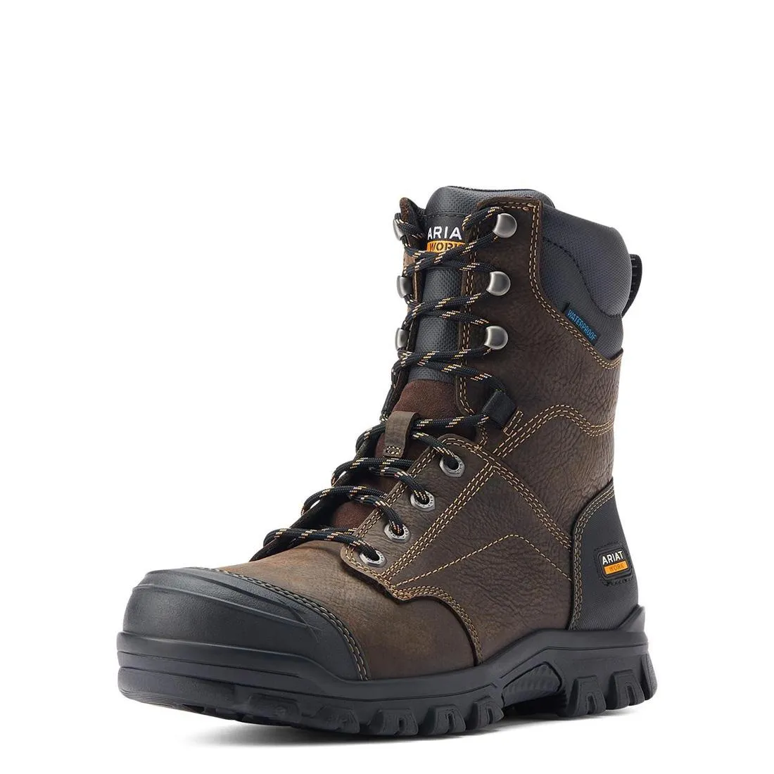 TREADFAST 8 INCH SOFTTOE WATERPROOF BOOT DARK BROWN
