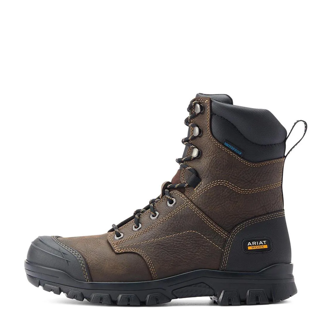 TREADFAST 8 INCH SOFTTOE WATERPROOF BOOT DARK BROWN