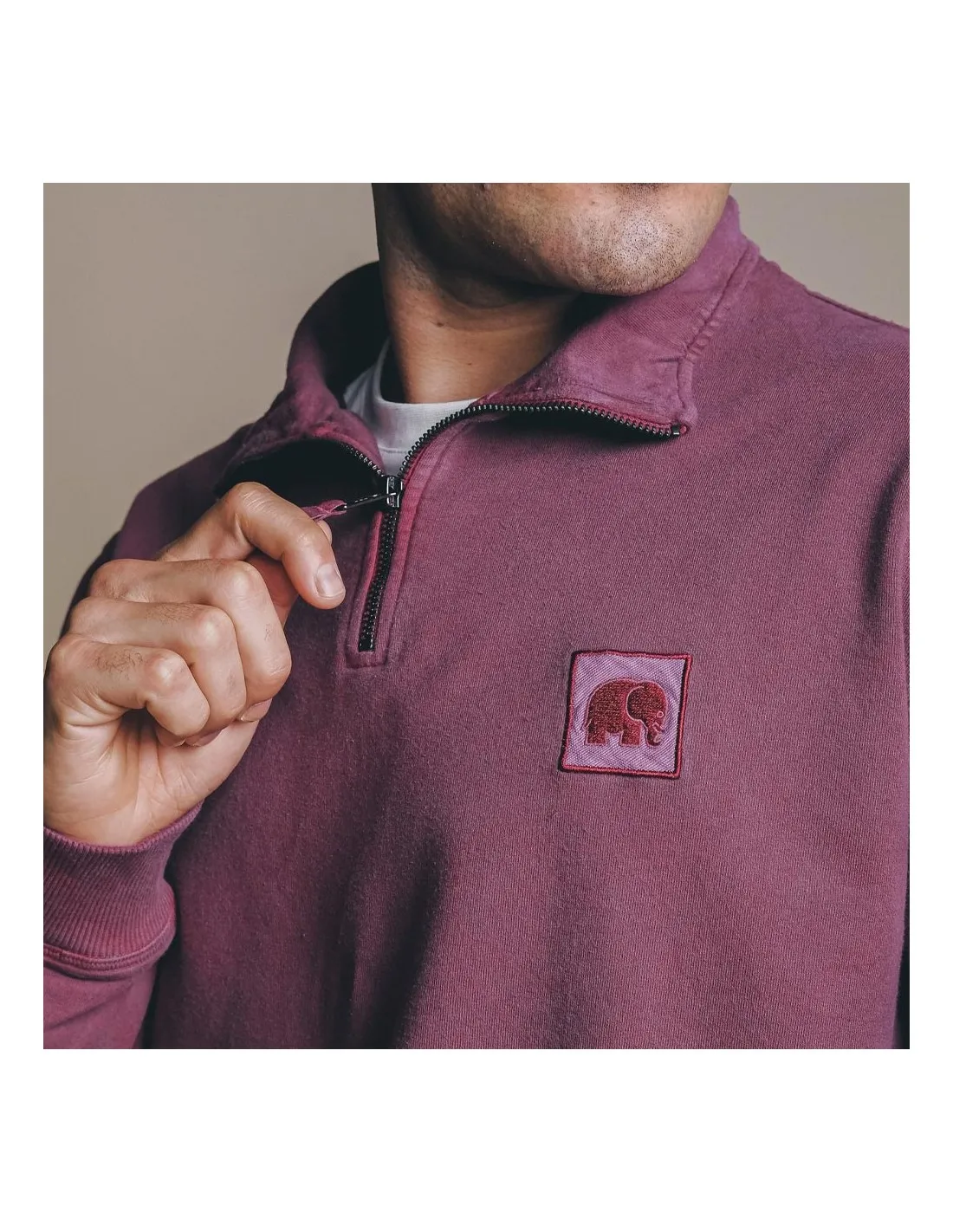 TRENDSPLANT SAUCE LOOPBACK SWEATER GARNACHA RED