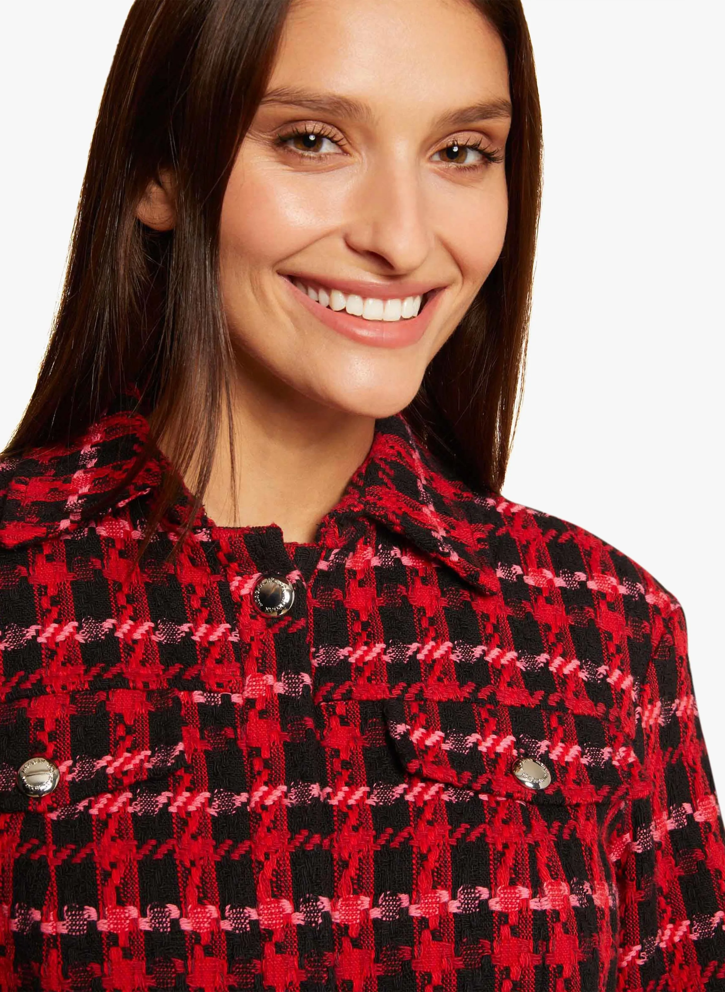 VACOB.F  CHAQUETA RECTA ABOTONADA A CUADROS EN MULTICOLOR