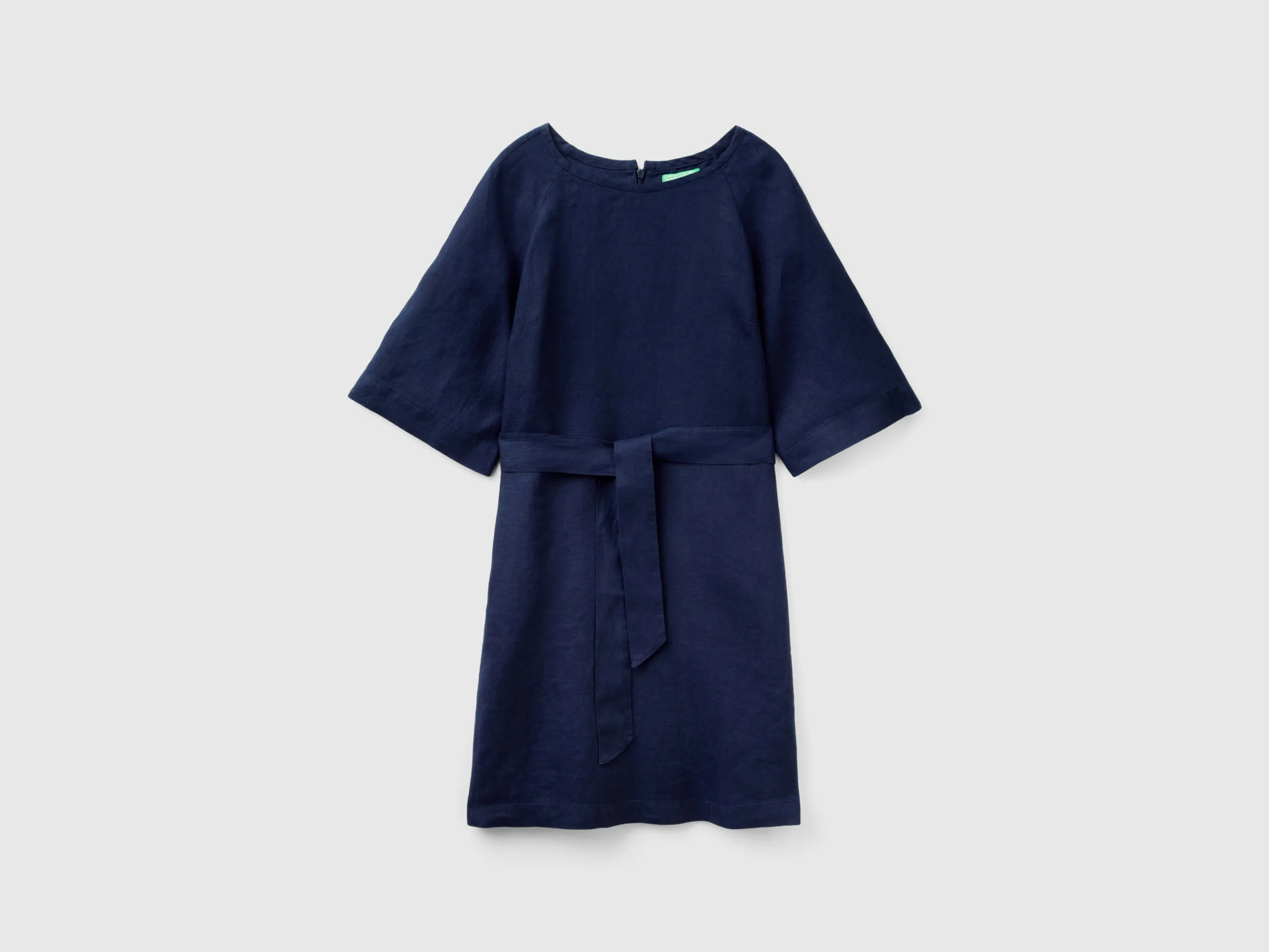 Vestido corto de lino puro