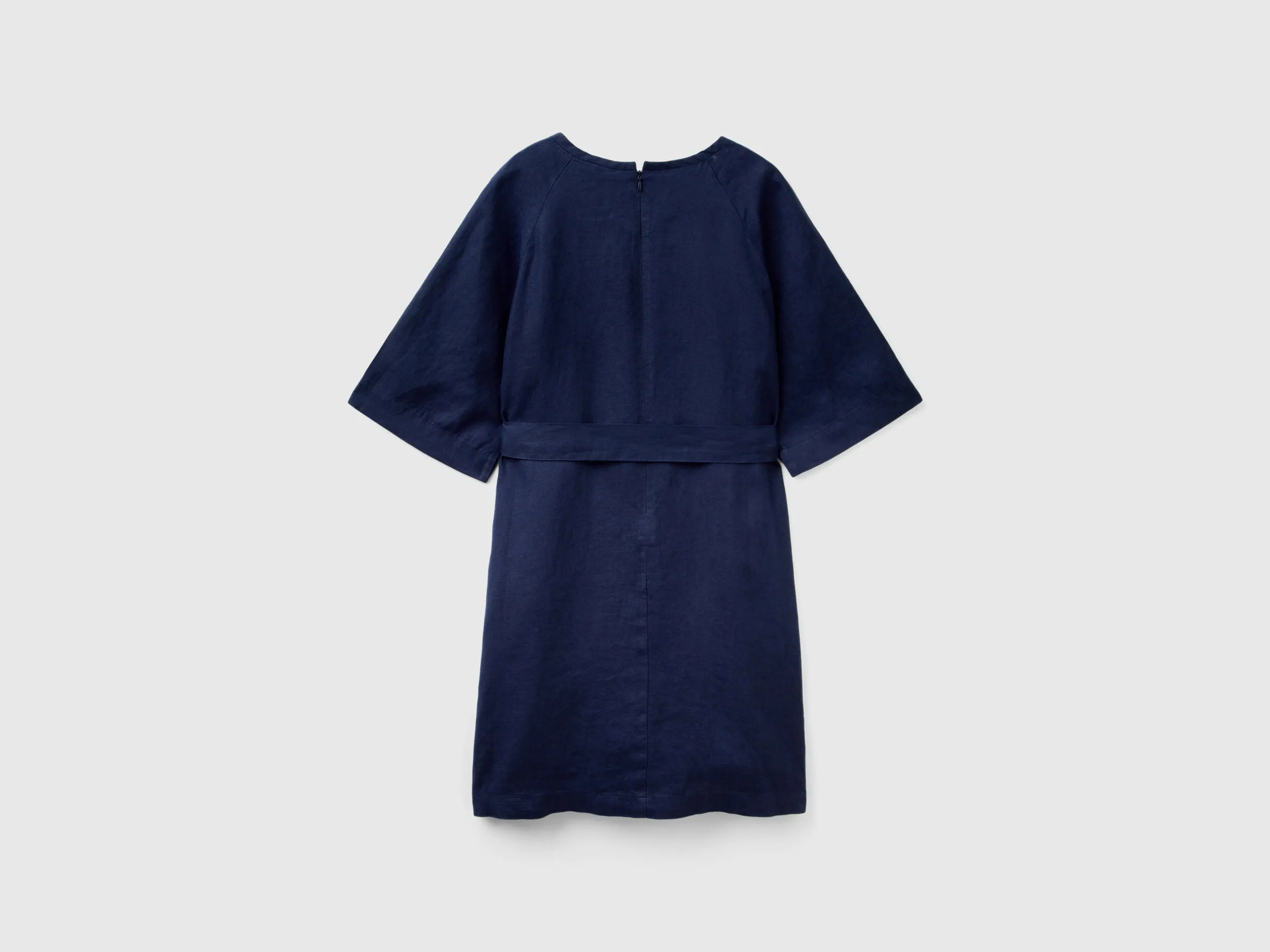 Vestido corto de lino puro