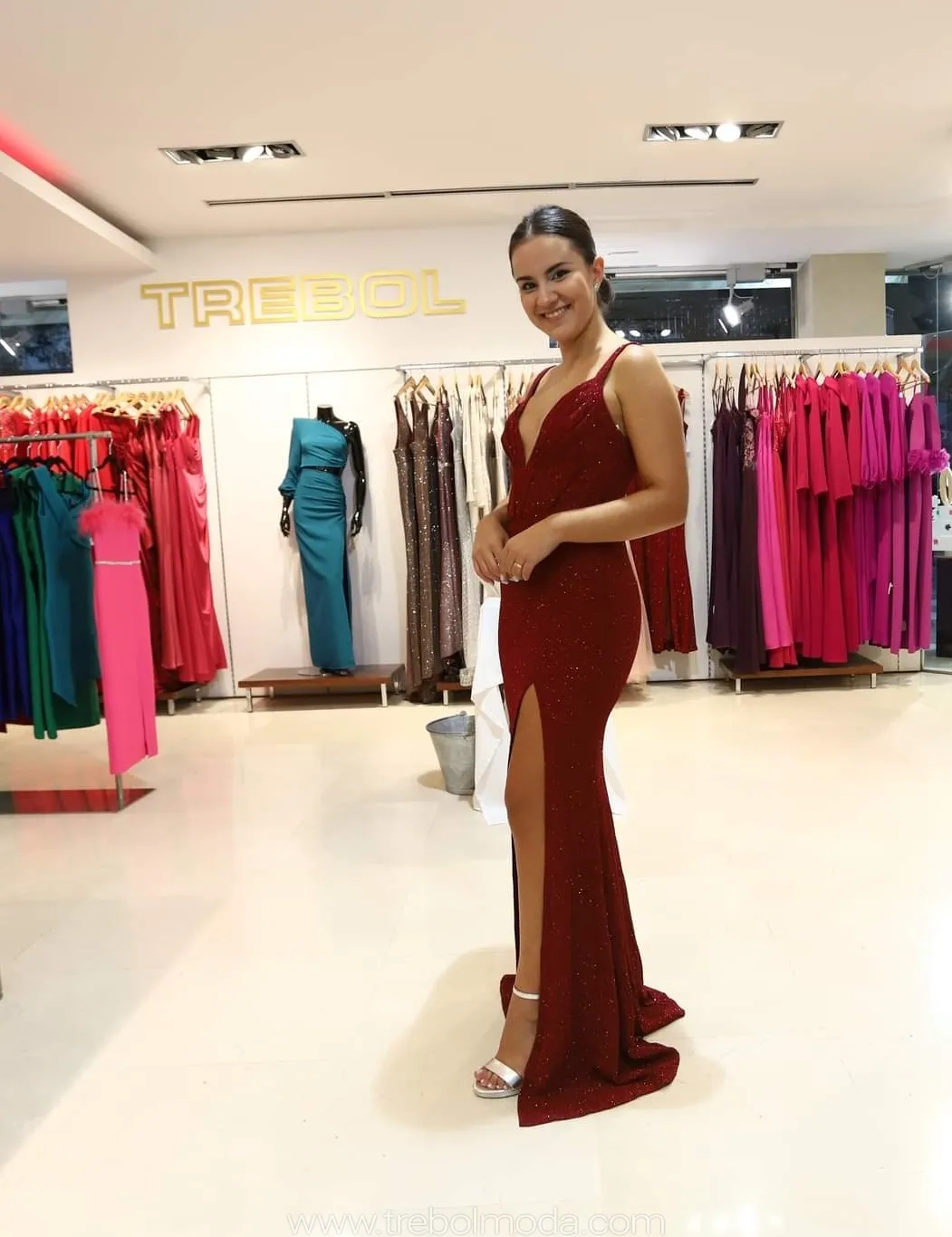 Vestido largo de lycra