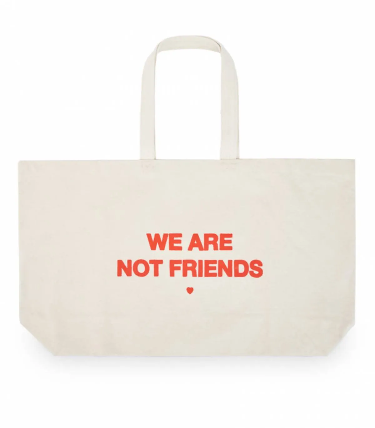 WE ARE NOT FRIENDS  BOLSA TOTE BEIGE  WANF TOTE