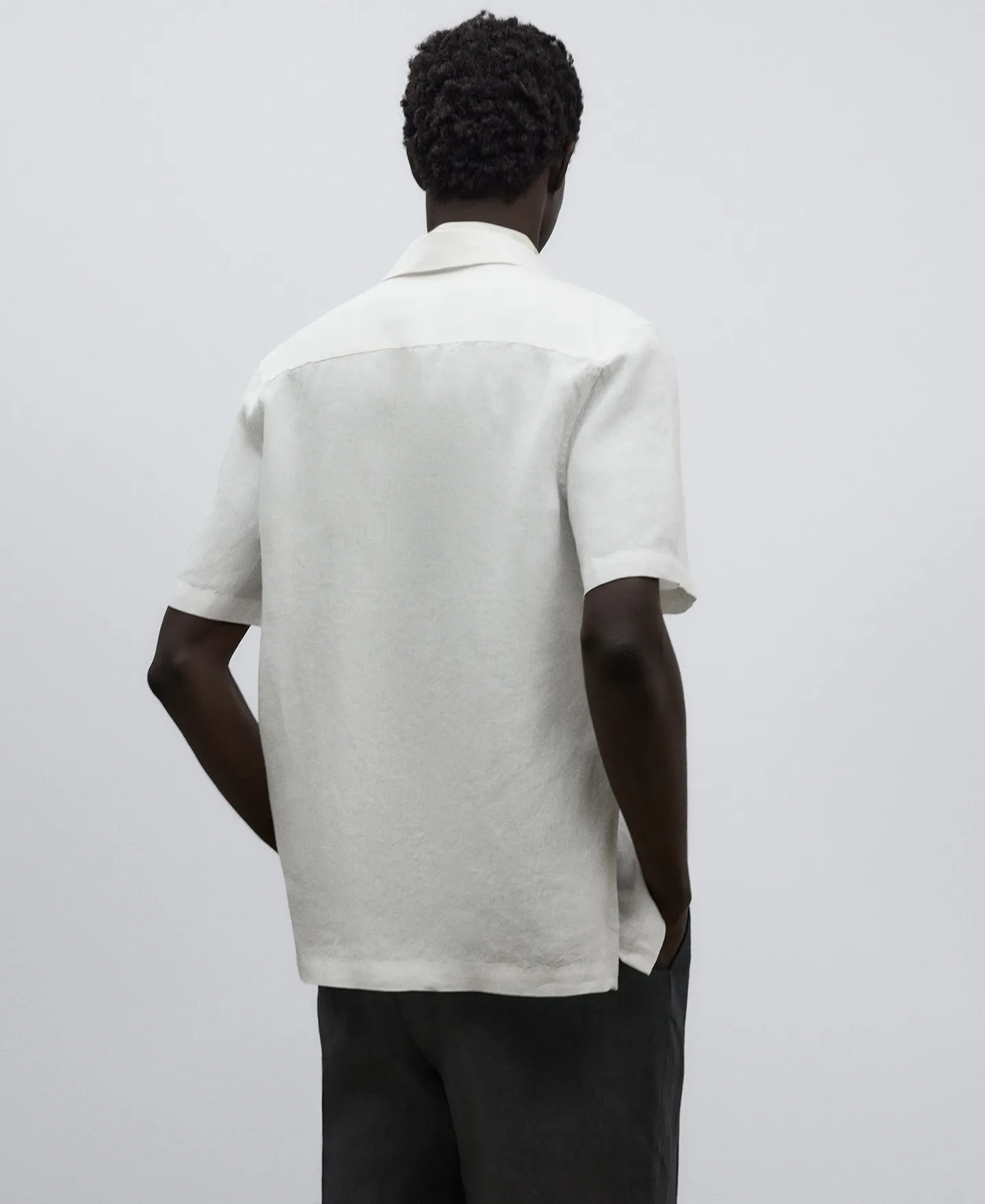 White linen shirt man