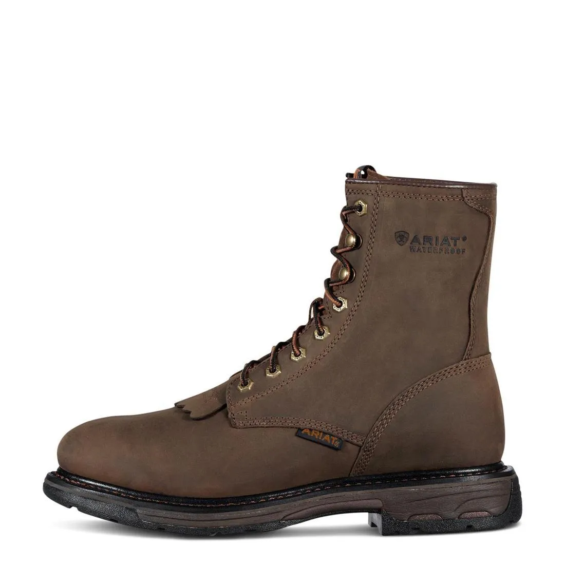 WORKHOG 8 INCH SOFTTOE WATERPROOF BOOT OILY DISTRESSED BROWN