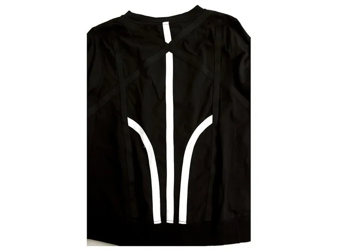Y3 ADIDAS YOHJI YAMAMOTO RAYAS NEGRAS EN LA PARTE POSTERIOR TALLA EXTRAGRANDE L NEGRO BLANCO 