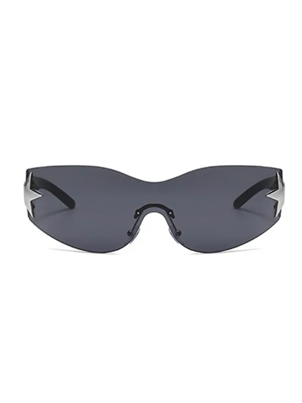 Y2K Star Elegantes anteojos de sol deportivos