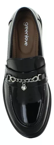 Yuyin Zapato Mocasin Vestir Moda Formal Charol Mujer 89534
