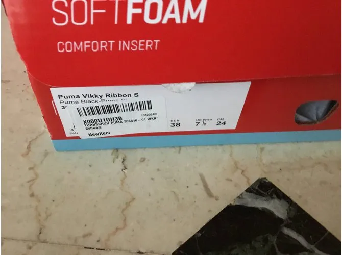 Zapatillas bajas Puma negro talla 38 nuevas 