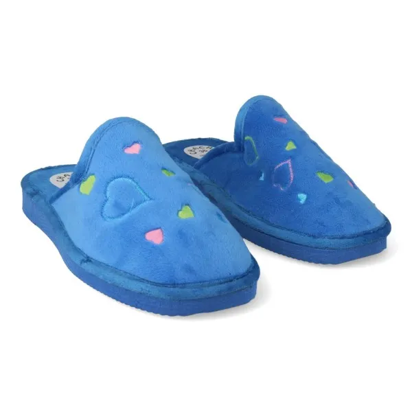 ZAPATILLAS DE CASA ABIERTA MUJER MOD. CORAZON AZUL