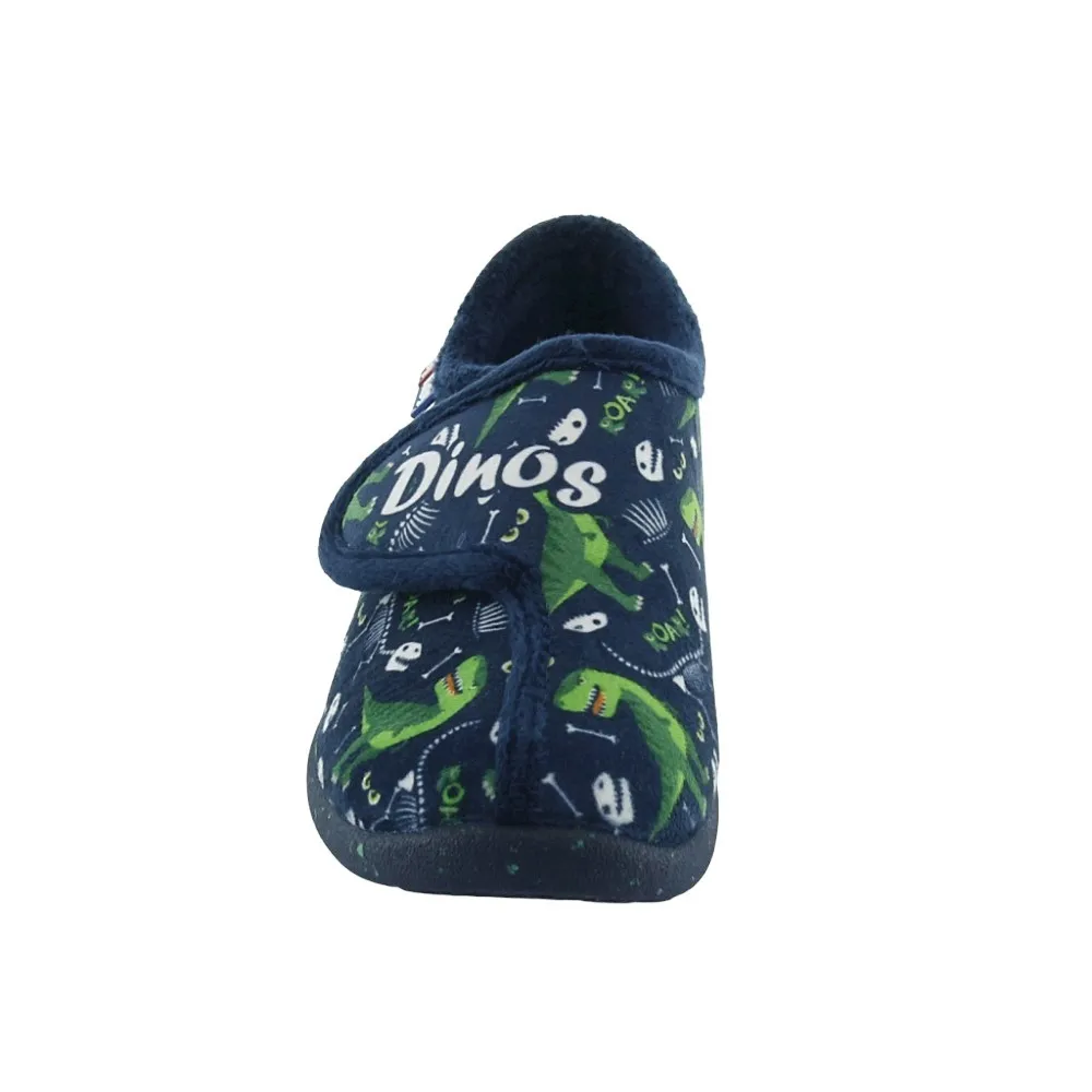 Zapatillas de casa Garzón Dinos Azul