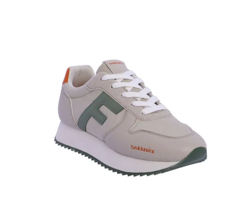 Zapatillas deportivas para mujer Fun and Basics Iris de nylon beige