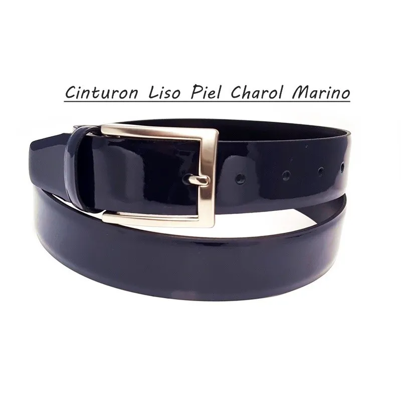 Zapato de vestir Elegante Hombre sección de Caballero en Piel Charol y Ante color Azul