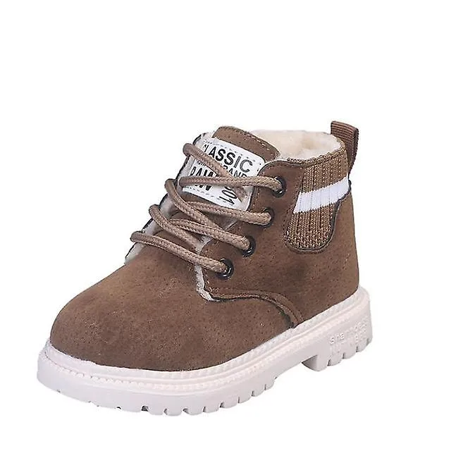 ZAPATOS CASUALES PARA NIñOS BOTAS DE INVIERNO NUEVAS ZAPATOS PARA NIñOS CUERO DE MODA SOFT ANTISLIP GIRLS BOTAS DE NIEVE 2130 Z