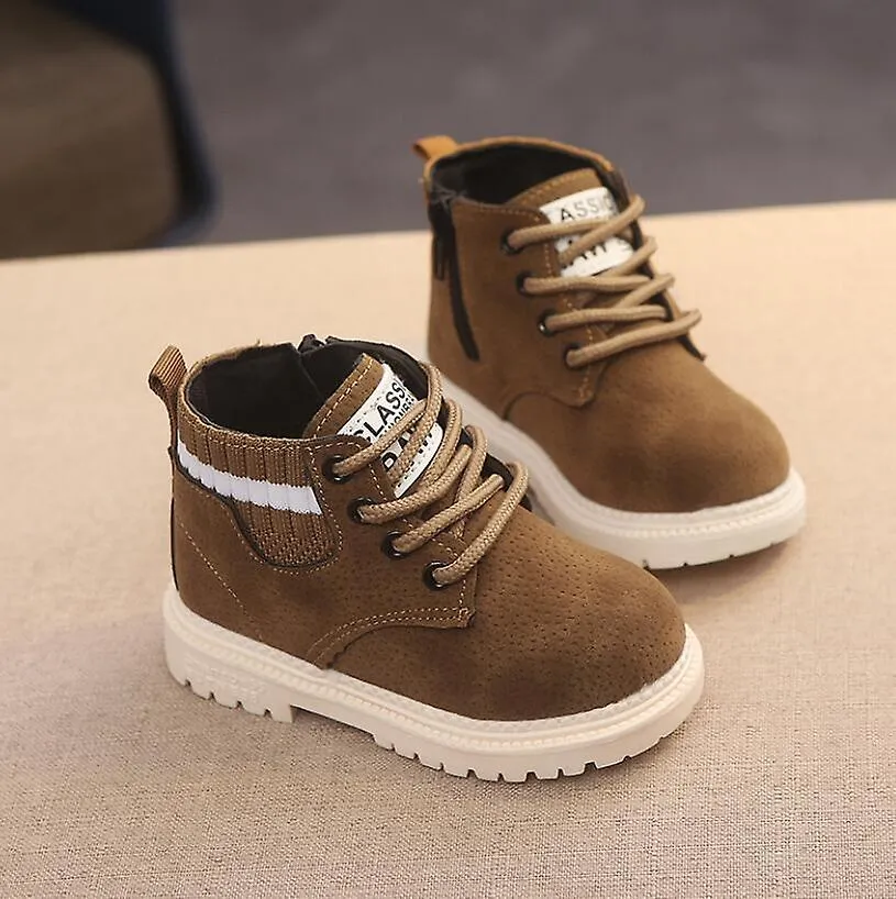 ZAPATOS CASUALES PARA NIñOS BOTAS DE INVIERNO NUEVAS ZAPATOS PARA NIñOS CUERO DE MODA SOFT ANTISLIP GIRLS BOTAS DE NIEVE 2130 Z