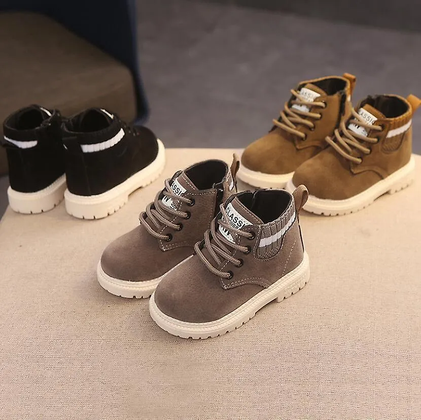 ZAPATOS CASUALES PARA NIñOS BOTAS DE INVIERNO NUEVAS ZAPATOS PARA NIñOS CUERO DE MODA SOFT ANTISLIP GIRLS BOTAS DE NIEVE 2130 Z