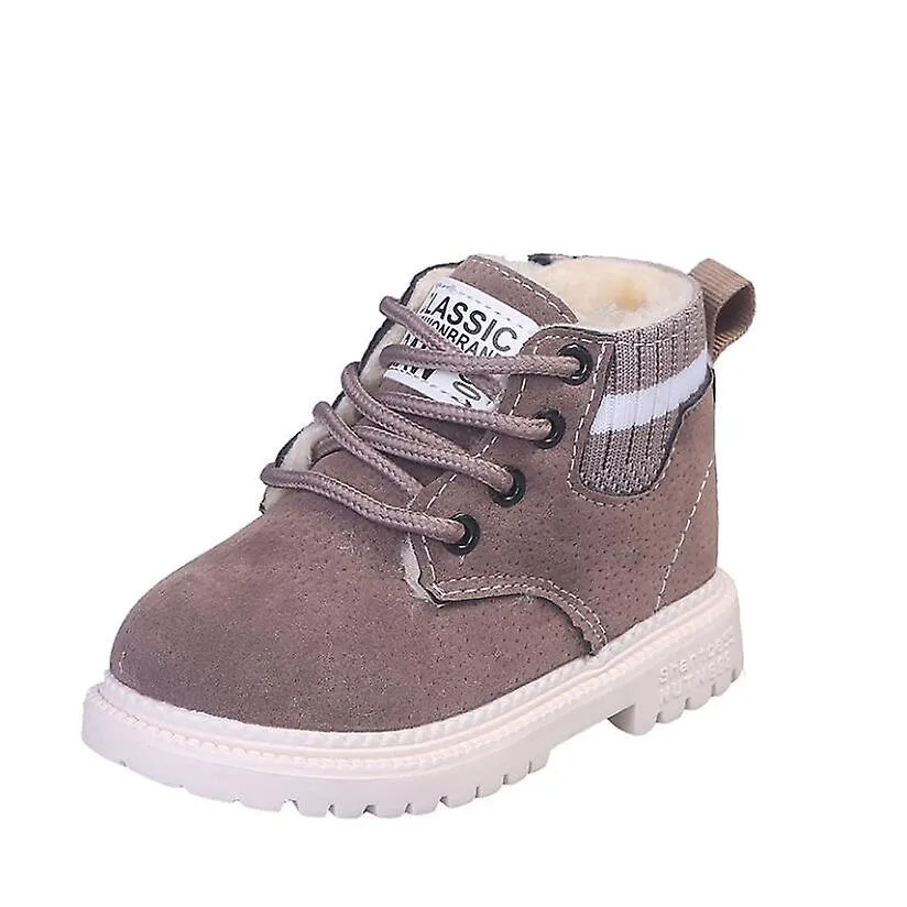 ZAPATOS CASUALES PARA NIñOS BOTAS DE INVIERNO NUEVAS ZAPATOS PARA NIñOS CUERO DE MODA SOFT ANTISLIP GIRLS BOTAS DE NIEVE 2130 Z