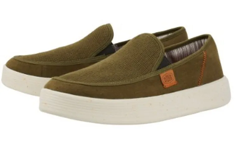 Zapatos Dude SUNAPEE textil kaki