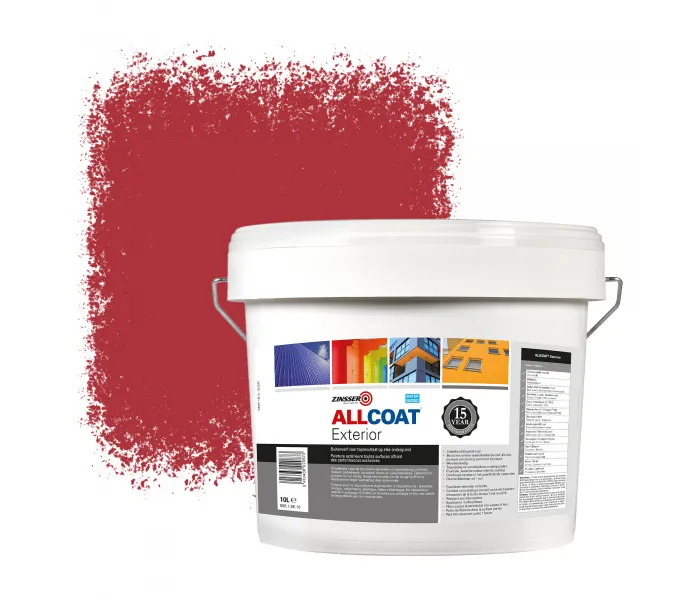 ZINSSER ALLCOAT PINTURA EXTERIOR PARA PAREDES RAL 3031 TELEMAGENTA  10 LITRO